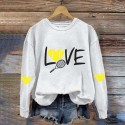  Love Tennis Sweatshirt Novelty Gifts Player Coach Women Teen Girls Hoodie Sweatshirt Lightweight Tops Blouse